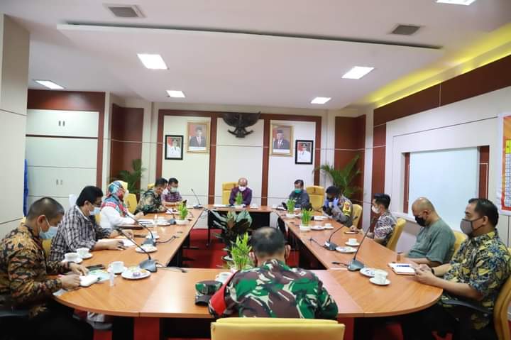 Tim 7 Pemantau Pilkada Sumbar bersama Penjabat Sementara Walikota Solok Asben Hendri dan forkopimda